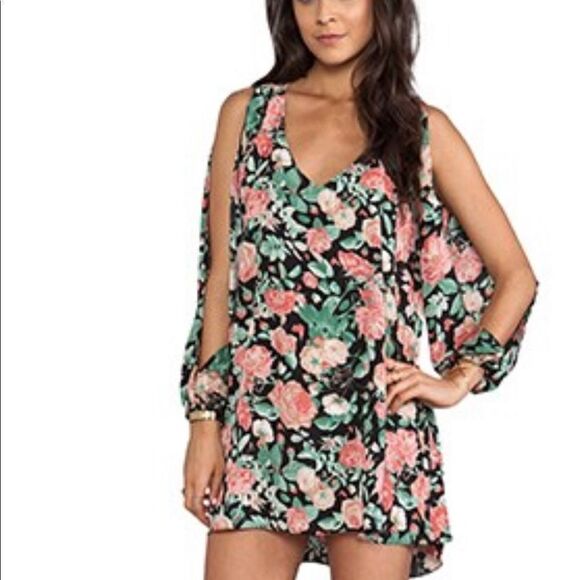 Revolve Lovers + Friends Gracie Autumn Rose Shift Dress - Picture 1 of 9